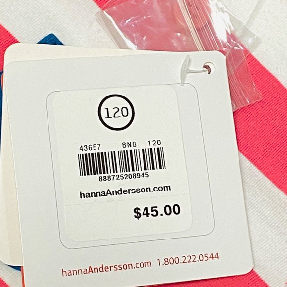 Hanna Andersson Pink/White Striped Dress - NWT - Picture 6 of 7